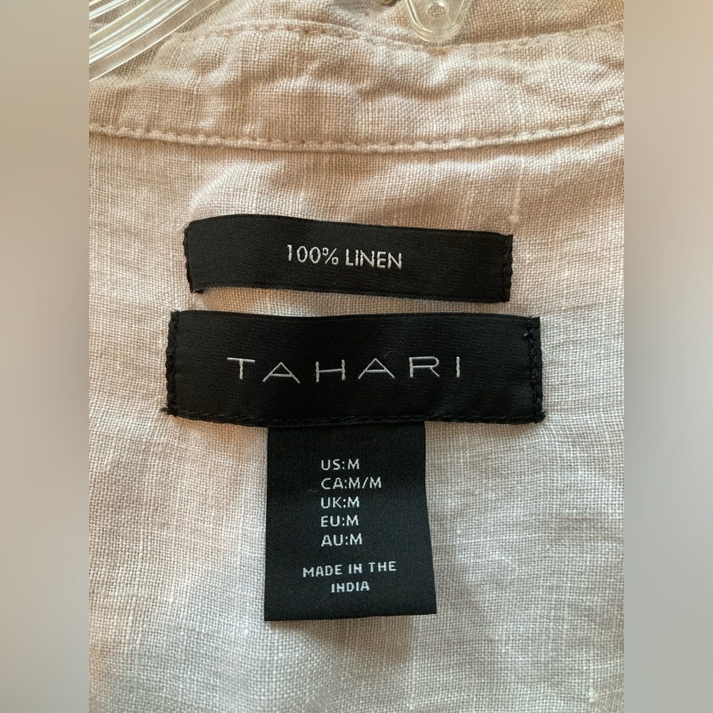 Tahari 100% Linen Pullover Tunic. Size Medium. - Picture 5 of 10